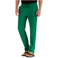 thumbnail image 1 of Coorders Breathable Mens Drawstring Pants, Elastic Waist Drawstring Lightweight Trouser Casual Yoga Summer Beach Pant, Green,Size XXXL, 1 of 6