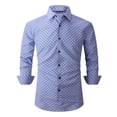 thumbnail image 1 of Coorders George Fit Casual Dress Shirts, Mens Solid Long Sleeve Dress Shirts Stretch Cotton Business Shirt,Blue,M, 1 of 1