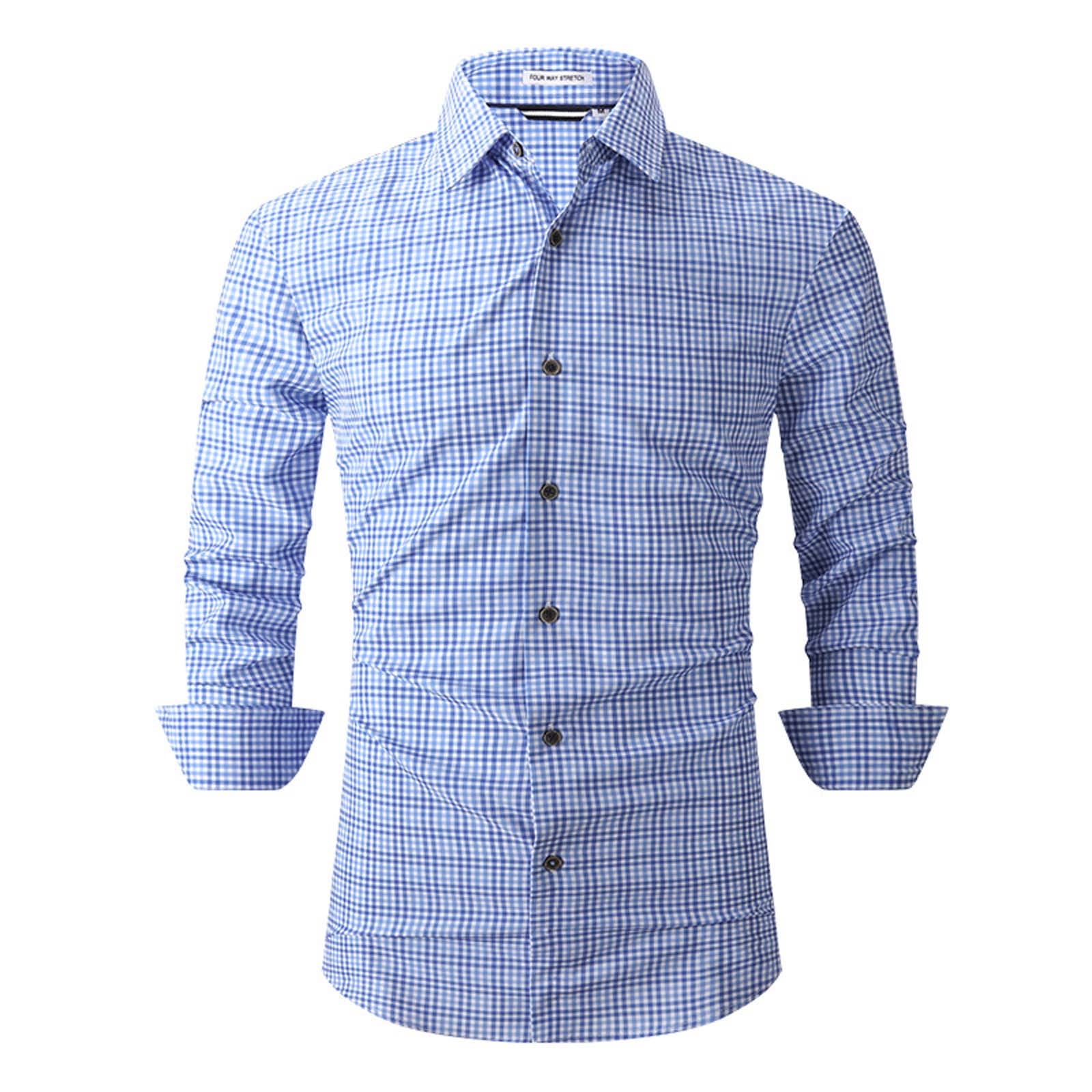 Desert Geo Blue Men's Casual Dress Shirt