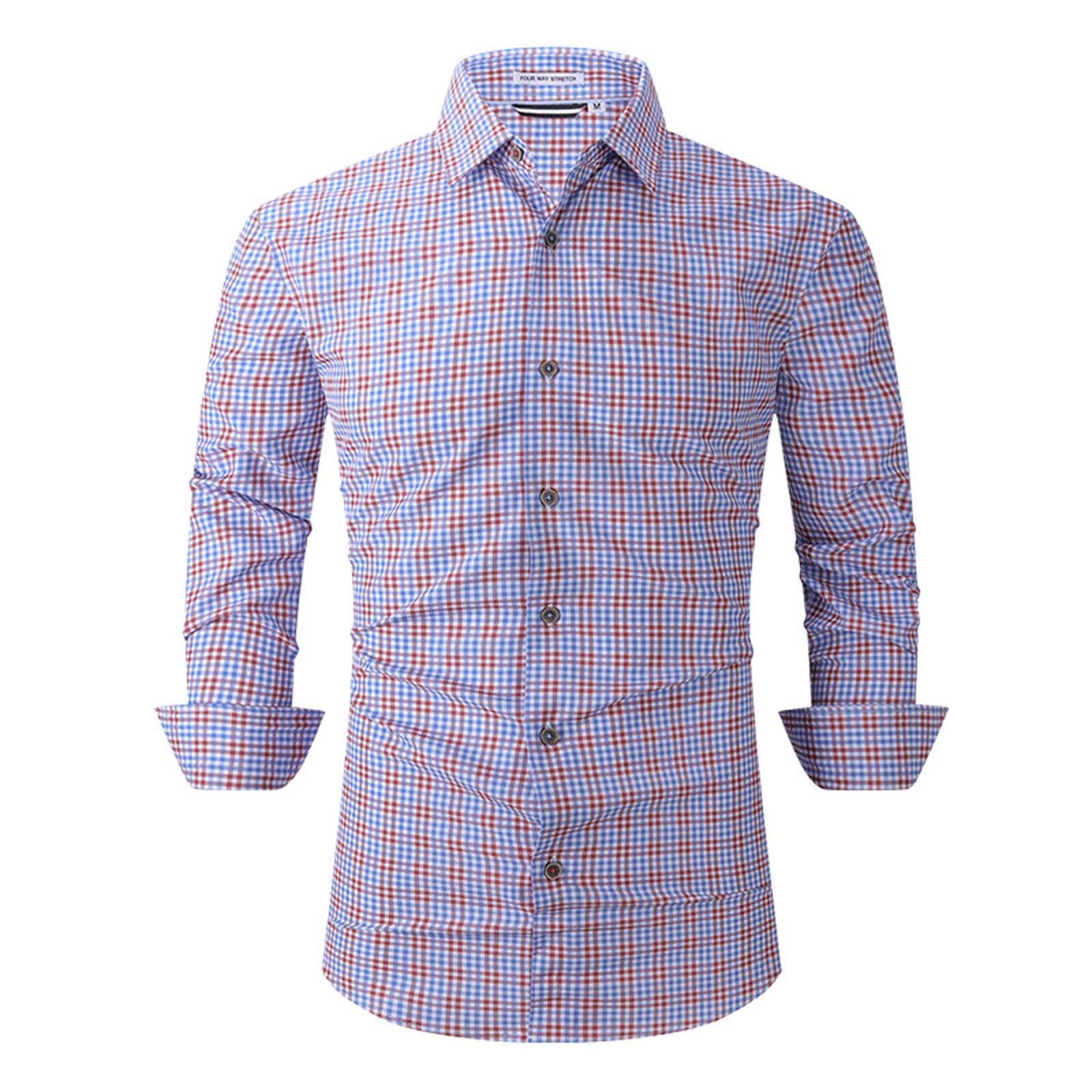 Coorders George Fit Casual Dress Shirts, Mens Solid Long Sleeve Dress ...