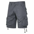 thumbnail image 1 of Coorders Men's Cargo Shorts with Pockets, Fashion Mens Shorts， Dark Gray, XXXXL, 1 of 4
