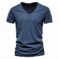 thumbnail image 1 of Coorders George Men’s & Big Men’s Breathable Cotton Crewneck Tee Tops with Short Sleeves, Navy, Size, XXL, 1 of 5