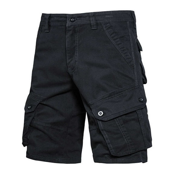 Coorders George Men’s & Big Men’s Cargo Shorts with Pockets, Mens Shorts Clearance, Black, XL