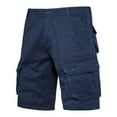 thumbnail image 1 of Coorders George Men’s & Big Men’s Cargo Shorts with Pockets, Mens Shorts Clearance, Navy, XXL, 1 of 5