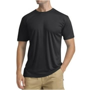 COORDERS George Men’s & Big Men’s Crewneck Tee with Short Sleeves, Black,XXL