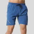 thumbnail image 1 of Coorders George Men’s & Big Men’s Stretch Drawstring Shorts with Elastic Waist and Pockets, Blue, XL, 1 of 4