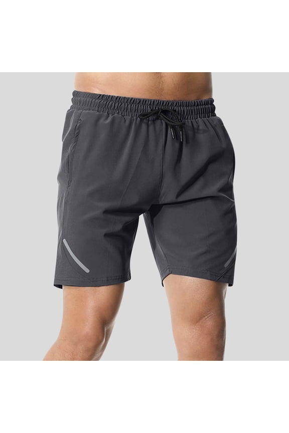 George Men’s & Big Men’s Stretch Drawstring Shorts with Elastic Waist and Pockets, Dark Gray, M