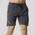 thumbnail image 1 of Coorders George Men’s & Big Men’s Stretch Drawstring Shorts with Elastic Waist and Pockets, Dark Gray, XXL, 1 of 4