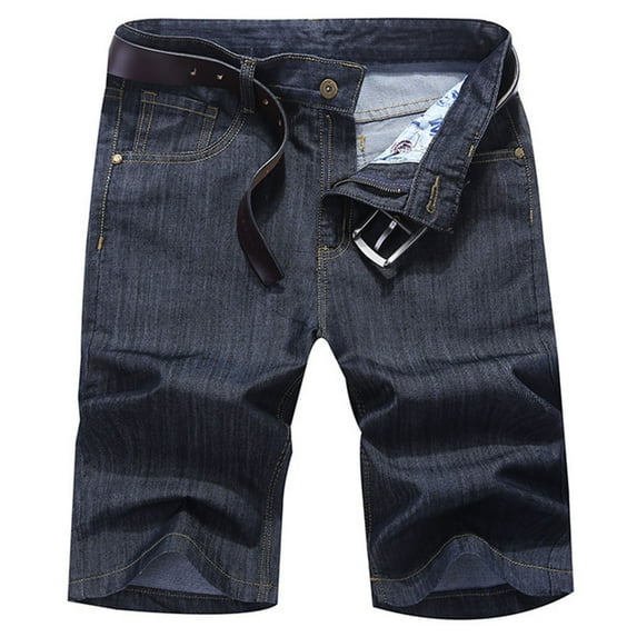 Coorders George Men’s & Big Men’s Stretch Ripped Denim Shorts , M,Blue