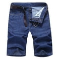 thumbnail image 1 of Coorders George Men’s & Big Men’s Stretch Ripped Denim Shorts , XL,Dark Blue, 1 of 6
