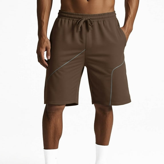 Coorders George Men’s & Big Men’s Stretch Twill Flat Front Shorts, Mens Shorts Clearance, Brown, XL