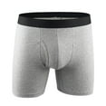 thumbnail image 1 of Coorders Men's Briefs, Soft Assorted Cotton Boxer Brief Gray-B,XL, 1 of 5