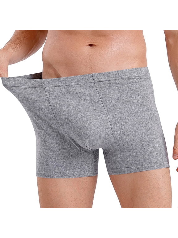 Men's Briefs, Soft Assorted Cotton Boxer Brief Gray,XXXXL