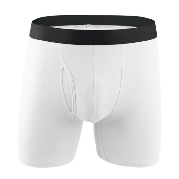 Coorders George Men's Briefs, Soft Assorted Cotton Boxer Brief White-B,S