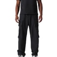 thumbnail image 1 of Coorders Men's Casual Cargo Pants, Lightweight Stretch Sweatpants Hiking Drawstring Tactical Cargo Pants with Multi Pockets Black,Size S, 1 of 1