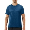 thumbnail image 1 of Coorders George Men's Crewneck Tee with Short Sleeves, Mens Breathable Stretch Tops Tee Shirt, Dark Blue, XXL, 1 of 3
