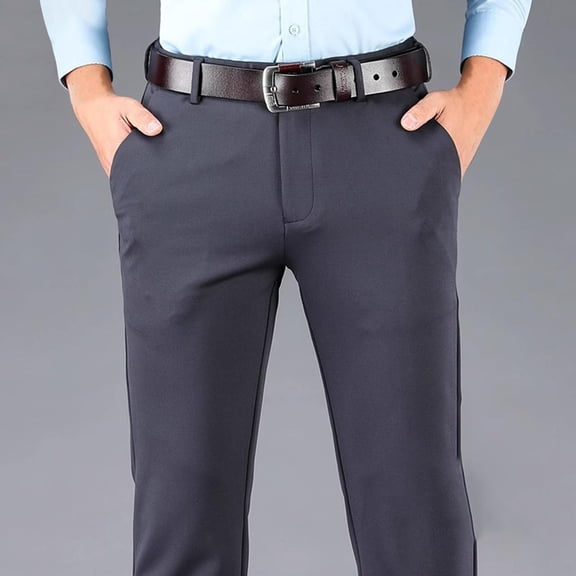 Coorders Men's Fit Dress Pant, Men's and Big Men's High Waist Straight-Leg Corduroy Pant for Men Dark Gray,Size 35