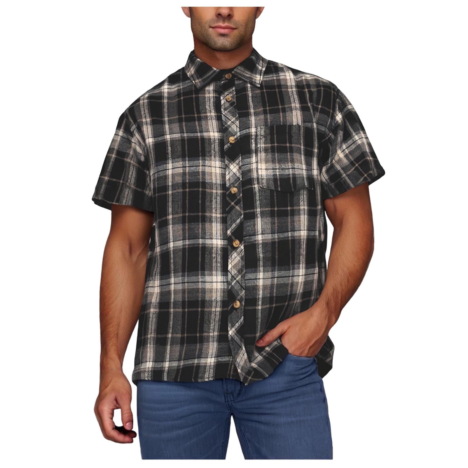 Plaid Short Sleeve Shirt