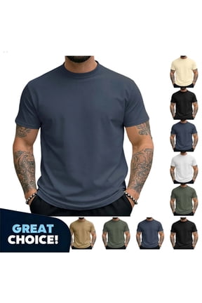 George Men’s Short Sleeve Crew Neck T-Shirt ,Big and Tall Black,Size XXXL