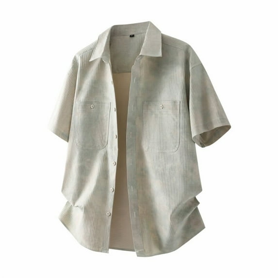 Coorders Men's Short Sleeves Jack Button Down Shirts with Double Pocket Green, Size, L