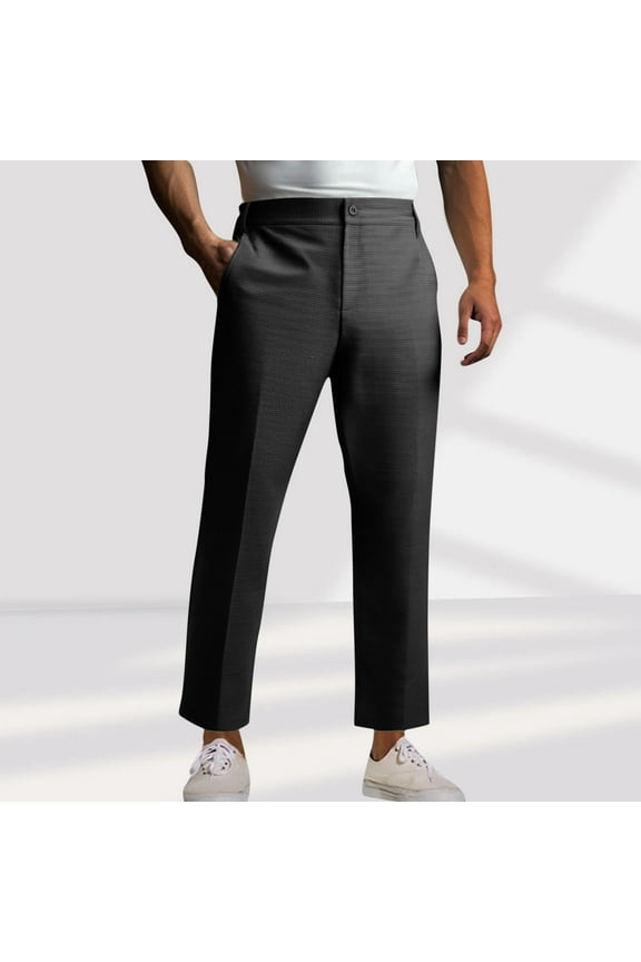 Men's and Big Men's Classic Wrinkle Resistant Pants,Black,XXXL