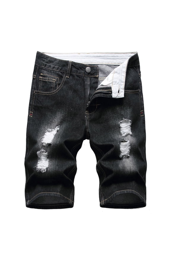 Men's and Big Men's Cotton Carpenter Shorts, Casual Commuter Jean Short,Black,XXXL