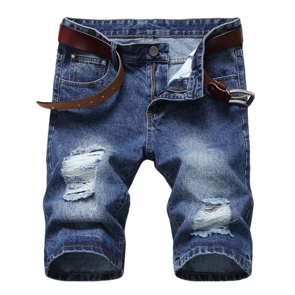Coorders Men's and Big Men's Cotton Carpenter Shorts, Casual Commuter Jean Short,Dark Blue-b,XL