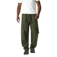 thumbnail image 1 of Coorders Mens Cargo Pants Casual Baggy Drawstring Loose Fit Pants with Pockets, Army Green,Size M, 1 of 7