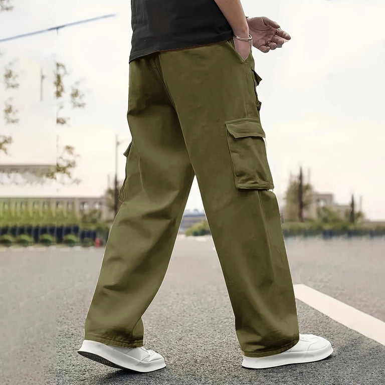 Coorders Mens Drawstring Elastic Waist Cargo Pant, Men's Big