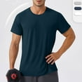 thumbnail image 1 of Coorders George Mens Lightweight Workout Tops, Relaxed Stretch Short Sleeve Shirt Big and Tall Mens Summer, Navy, Size S, 1 of 8