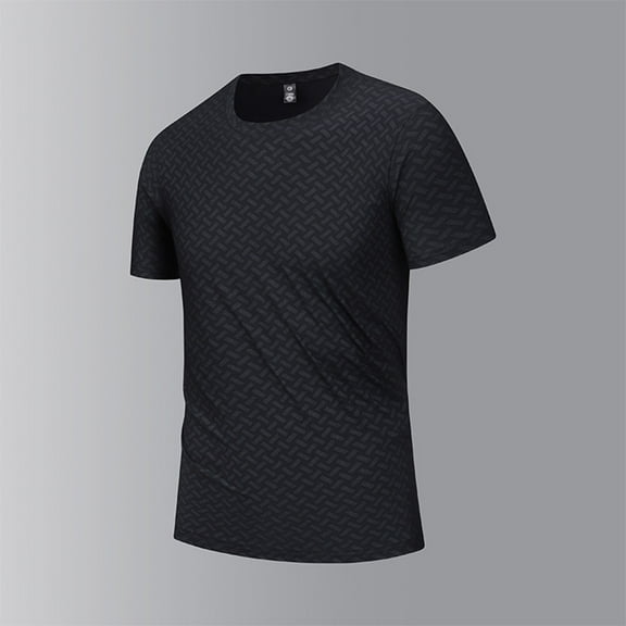 Coorders George Mens Performance Tee, Lightweight Moisture Wicking T-shirt‌ With Short Sleeve, Black, Size XL