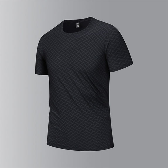 Coorders George Mens Performance Tee, Lightweight Moisture Wicking T-shirt‌ With Short Sleeve, Black, Size XXL