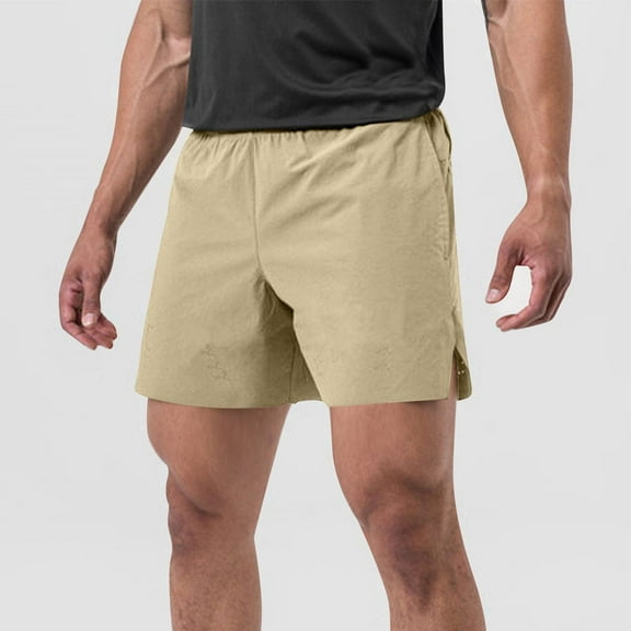 Coorders George Mens Shorts Clearance, Breathable Drawstring Shorts for Mens, Beige, XXXL