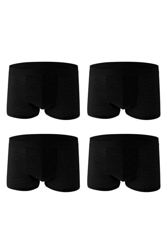 Coorders Men's Comfort Flex Fit Underwear, Soft Boxer Briefs ,4 Packs