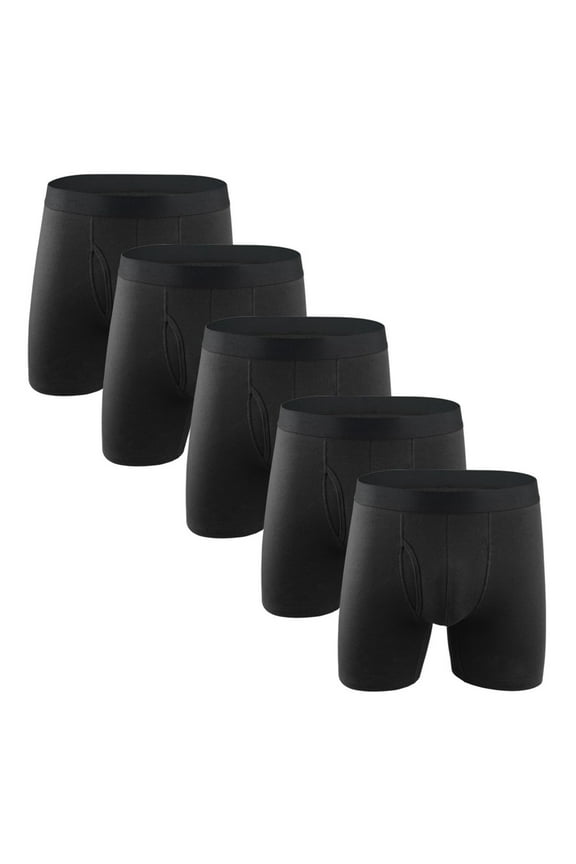 Men's Value Pack Assorted Cotton Boxer Briefs, Mix Colour 5 Pack