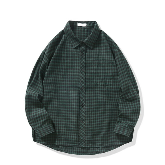Coorders Hanes Men's and Big Men's Plaid Flannel Button Down Shirts, Long Sleeve, Sizes M-5XL