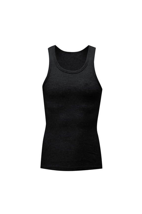 Mens A-Shirts, Athletic Performance Tank Underwear Men's, 1-Pack,Black,L