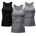 thumbnail image 1 of Coorders Hanes Mens A-Shirts, Athletic Performance Tank Underwear Men's, 3-Packs,B & G*2,L, 1 of 6