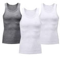 thumbnail image 1 of Coorders Hanes Mens A-Shirts, Athletic Performance Tank Underwear Men's, 3-Packs,G & W*2,L, 1 of 6