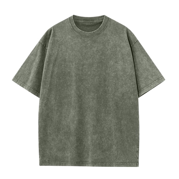 Coorders Men's Cotton Oversized T-Shirt, Unisex tops with Short Sleeve, Classic Fashion Soft Premium Cotton Basic Tee Tops, Green,Size XL