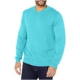 thumbnail image 1 of Coorders Men's Crewneck Sweater, Casual Mens Pullover Sweater Soft Classic Crewneck Knitwear Sweaters,Big and Tall Mint Green,Size XXXL, 1 of 2