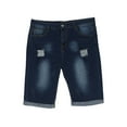 thumbnail image 1 of Coorders Men's Flex Jean Short ,Men's Stretch Slim Fit Denim Shorts with Zipper, XL,Dark Blue, 1 of 5