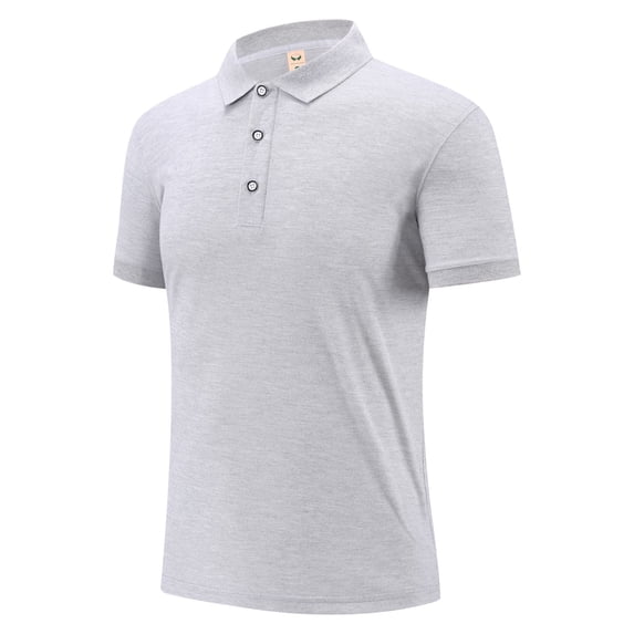 Coorders Men's Polos Shirts with Short Sleeve, Collared Shirts for Mens, Casual Golf Shirts Fit Tops,Big and Tall,Gray,Size XXXXL