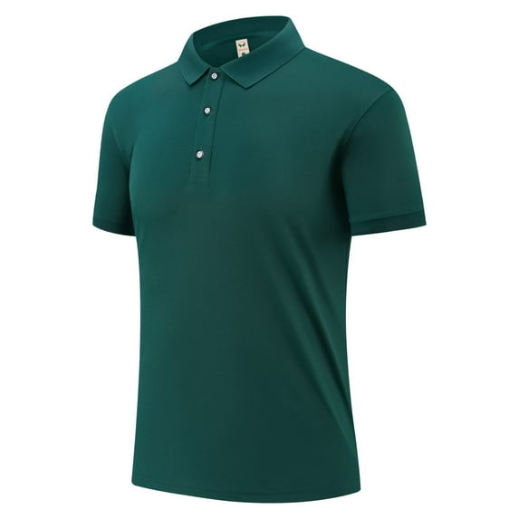 Coorders Men's Polos Shirts with Short Sleeve, Collared Shirts for Mens, Casual Golf Shirts Fit Tops,Big and Tall,Green,Size XXL