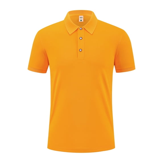 Coorders Men's Polos with Short Sleeve, Big and Tall Active Mesh Casual Commuter Work Tops,Yellow,Size L