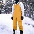 thumbnail image 1 of Coorders Men’s Snow Bib with Pockets, Outdoor Insulated Waterproof Overall Snow Pants, Big and Tall Yellow, Size S, 1 of 9
