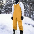 thumbnail image 1 of Coorders Men’s Snow Bib with Pockets, Outdoor Insulated Waterproof Overall Snow Pants, Big and Tall Yellow, Size XL, 1 of 9