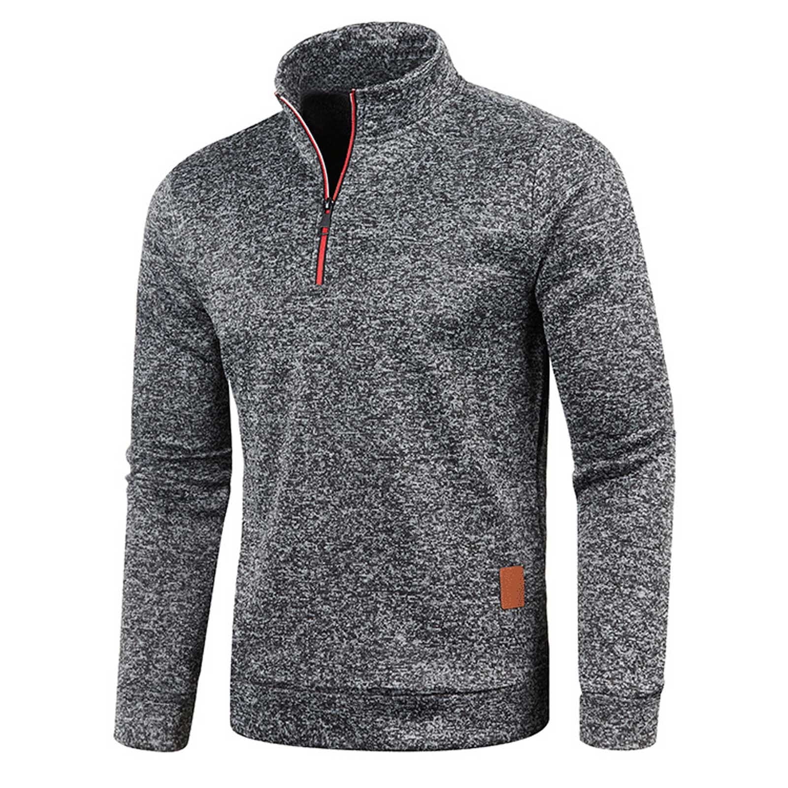 Men's 1/4 Zip Pullover - Letter Graphic Oversized Sweatshirt, Long Sleeve
