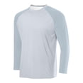 thumbnail image 1 of Coorders Mens and Big Mens Performance Long Sleeve Shirt, Lightweight Moisture Wicking Mesh Workout T Shirts for Mens ,Big and Tall Sky Blue,Size L, 1 of 2