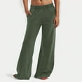 thumbnail image 1 of Coorders Women Fleece High Waist Joggers with Pockets, Casual Women's Wide Leg Sweatpants,Women's Size Green,Size S, 1 of 7